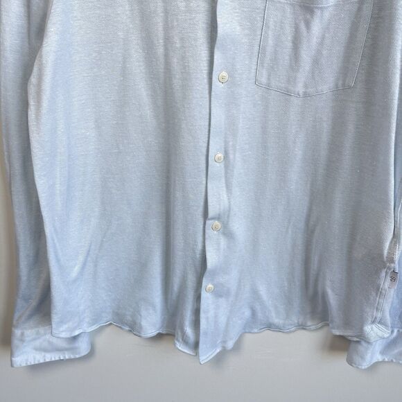 Ted Baker Men's Linen Cotton Knit Casual Shirt 3 / M Coastal Resort Summer - Picture 4 of 16
